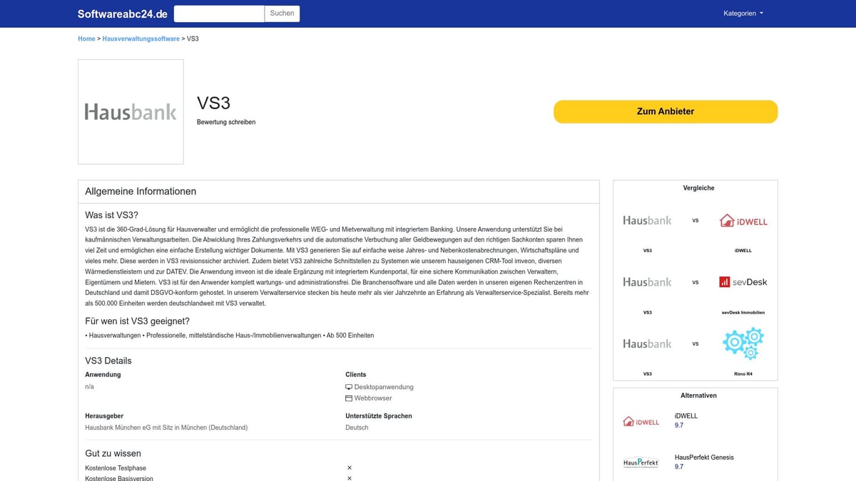 Top 7 Hausverwaltung Software für Effizientes Management 2026 - VS3
