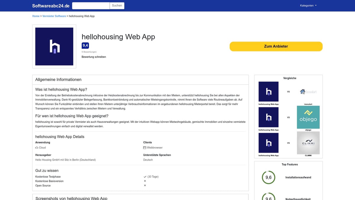 Top 7 Hausverwaltung Software für Effizientes Management 2026 - hellohousing Web App