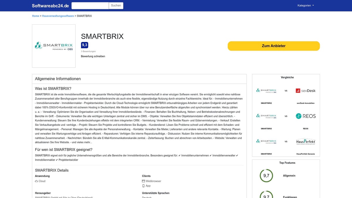 Top 7 Hausverwaltung Software für Effizientes Management 2026 - SMARTBRIX