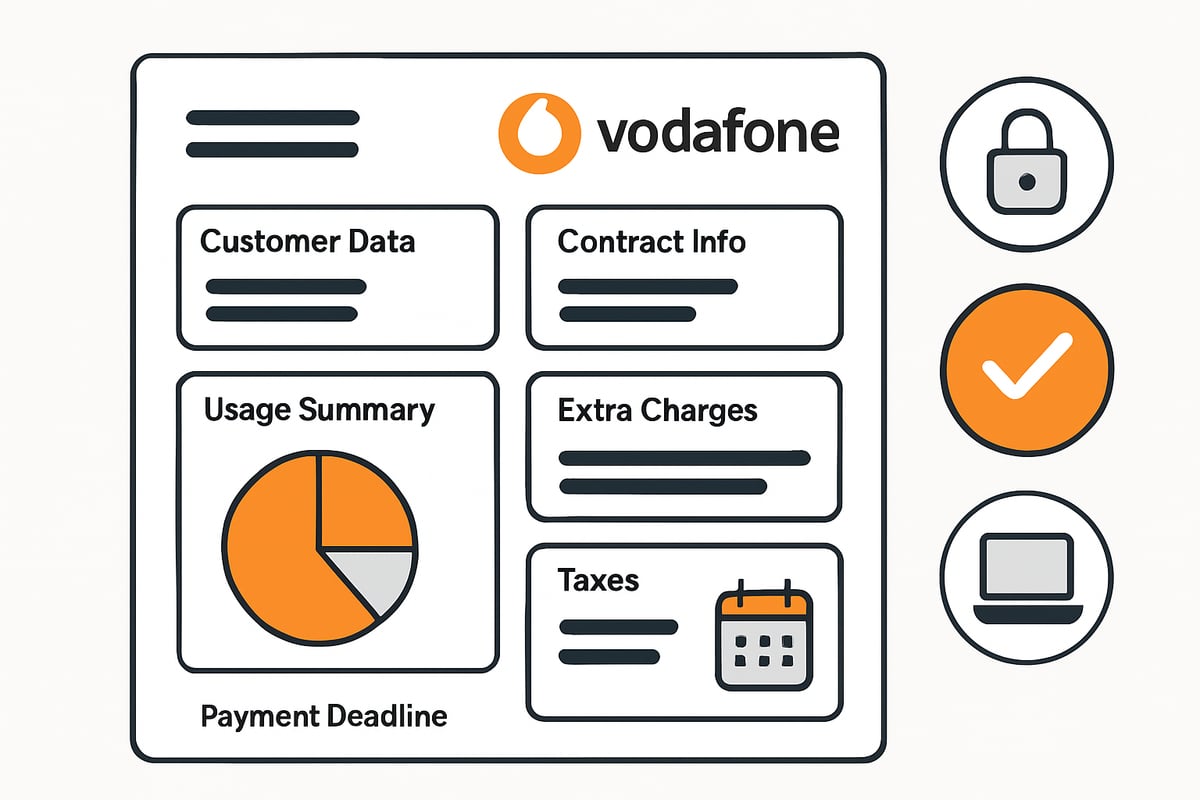 Structure and contents of the Vodafone bill